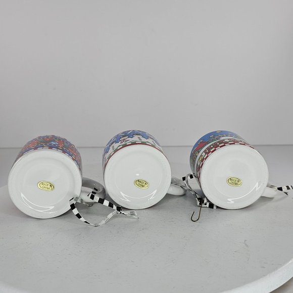 Vintage Mary Engelbreit Three Mug Ornaments Ceramic Kurt Adler - Picture 8 of 8